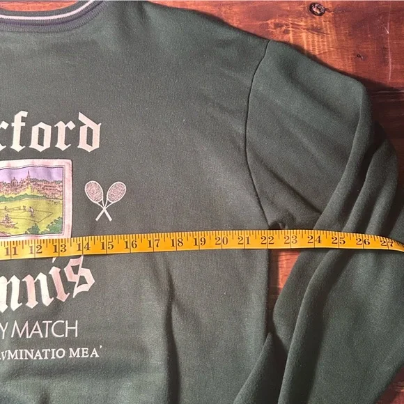 NWOT Authentic Oxford Varsity Tennis Sweatshirt Preppy Collegiate Old Money - Picture 5 of 9